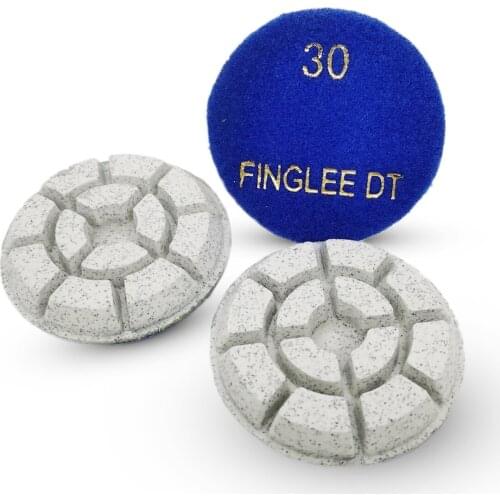 FINGLEE 3pcs/lot 3inch/4inch Wet Floor Polishing Pad Buff Mat,Resin Polishing Disc For Terrazzo Concrete Marble,Granite,Ceramic