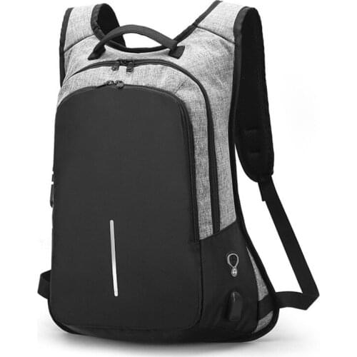 Backpack Shoulders Mens Business Leisure Anti-theft USB School Bag Outdoor Travel Hiking Equipment Running Equipment Waterproof