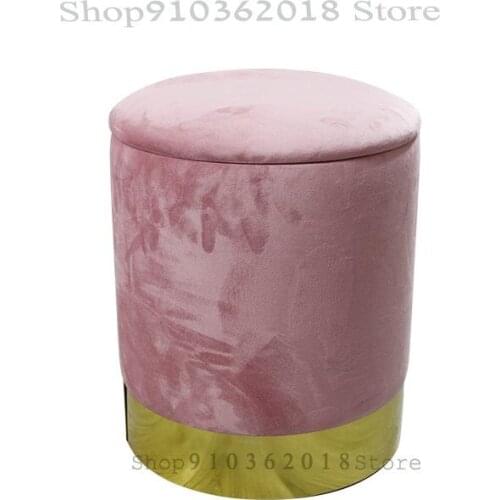 Nordic Low Stool Home Coffee Table Stool Sofa Round Stool Living Room Creative Fashion Makeup Stool Storage Storage Shoe Changin