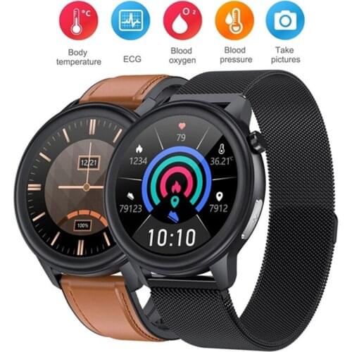 Ti Chip Smart Watch E80 Men Women Temperature Measurement IP68 Waterproof PPG+ECG Heart Rate Monitor Fitness Tracker Smartwatch
