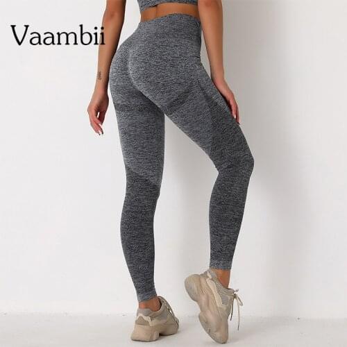 High-waisted Gray Sport Leggings Women Seamless Sports Push-up Leggins Tights Woman Nylon Yoga Pants Womens Fitness Clothing