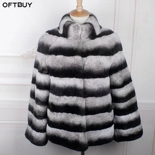 Vogue Fad Winter Jacket Women Real Fur Coat Natural Rex Rabbit Fur Outerwear Brand Luxury Thick Warm Streetwear Stand Collar