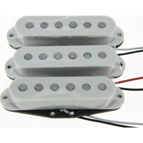 KAISH 3x White Alnico 5 Single Coil Pickups ST Strat SSS Pickup Set