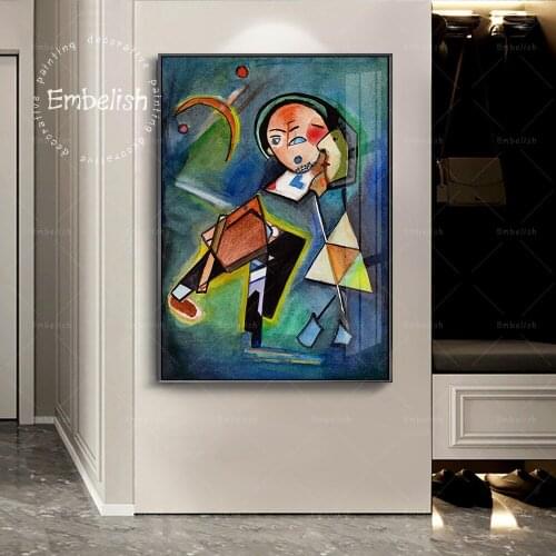 1 Pieces Famous HD Canvas Oil Paintings For Living Room Kiss Before Separation By Picasso Wall Art Posters Home Decor Pictures