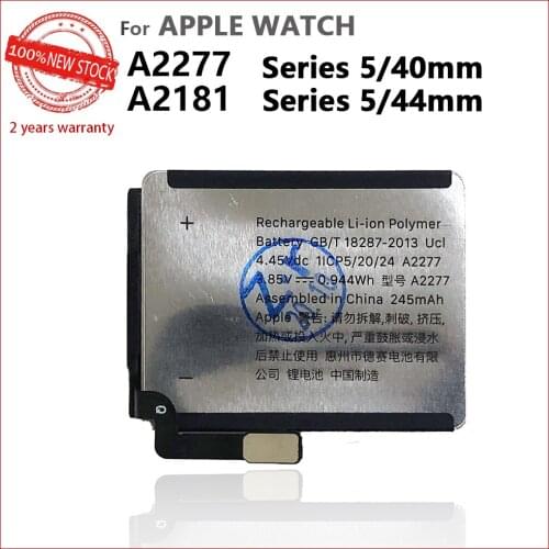 100% Genuine Replacement A2277 A2181 For APPLE Watch Series 5 A2277 40mm A2181 44mm Watch Batteria Batteries With Tracking Code