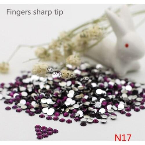 1000 pcs SS10 Purple grape 14 Facets Resin Round Rhinestone Sparkling Rhinestones Nail Art Decoration DIY N17
