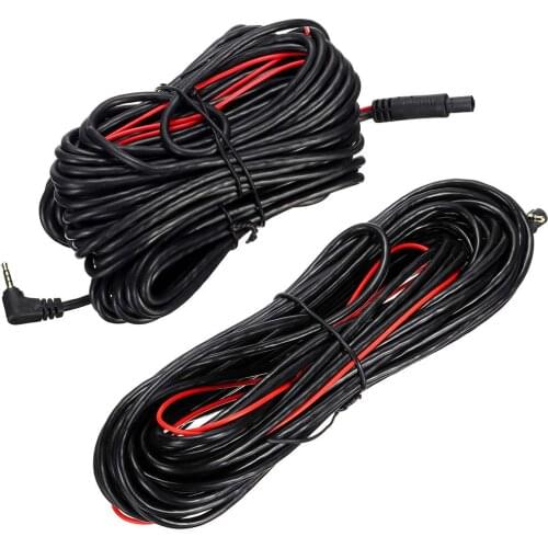 2.5mm 5Pin Car Rear View Backup Camera Auto Car Camera Filter Reverse Extension Cable 10M/15M