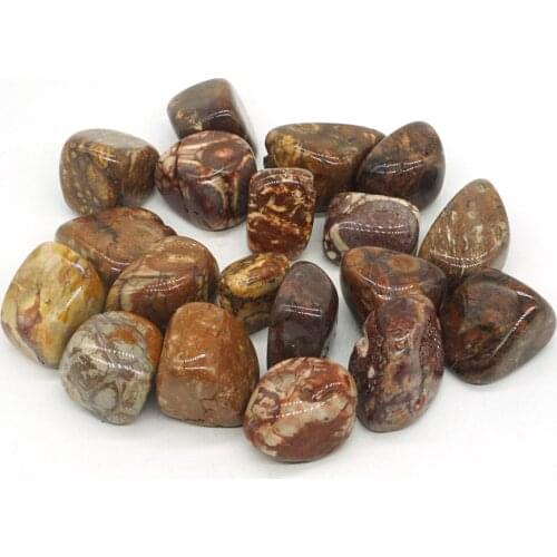 Natural Red Silver Leaf Jasper Tumbled Stone Gemstone Rock Mineral Crystal Healing Chakra Meditation Feng Shui Decor Collection