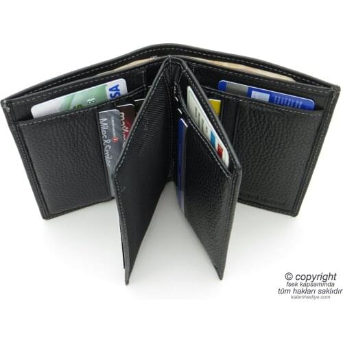 Genuine Leather Wallet | İsme Special Wallet | 9,5x11,5 Vertical | TM 1460-3 Gift Wallet