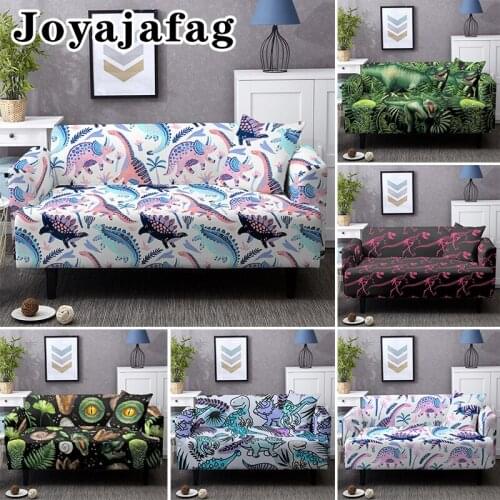 1/2/3/4 Seaters Elastic Sofa Cover Animal Dinosaur Printing Washable Stretch Slipcover For Living Room Couch Covers Dust Proof