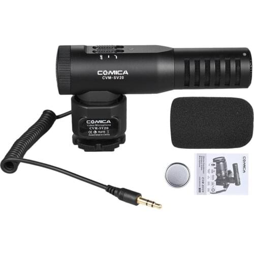 Comica CVM-SV20 Professional Full Metal Stereo on-camera Microphone System for DSLR camera smartphone