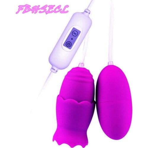 FBHSECL Sex Toys for Women Bullet Vibrator Erotic Clitoris Stimulator Sex Shop Oral Tongue Vibrator 11 Mode G-spot