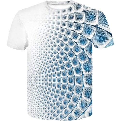 Three-Dimensional Summer men clothing Tshirt dizziness 3D Print Round Neck Daily Casual Funny T Shirts off white tops tee shirt