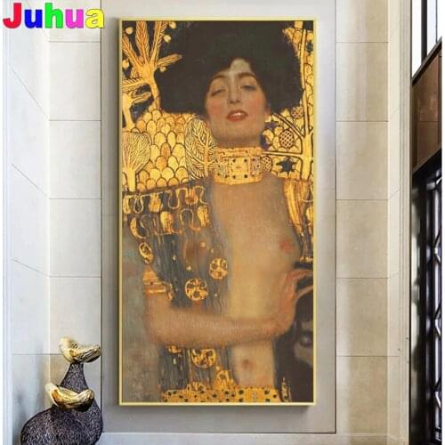 Gustav Klimt Women Golden 5D DIY Diamond Embroidery diamond Stitch mosaic Kit Full drill Diamond Painting home decor
