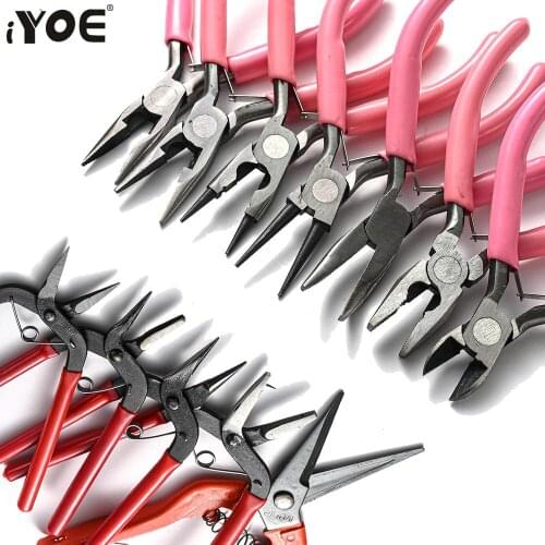 IYOE Stainless Steel DIY Jewelry Making Tools Scissors Punch Pliers Bending Steel Wire Needle Nose Pliers End Cutting Wire Plier