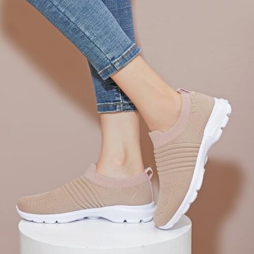 Womens Flats Shoes Breathable Casual Sneakers Woman 2020 Comfortable Female Loafers Lightweight Socks Walking Shoes Women Shoes