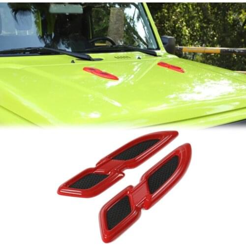 Hood Fender Decoration Cover Trim Air Flow Vent Sticker Decal for Suzuki Jimny 2007- 2019 2020 ABS Car Exterior Accessories