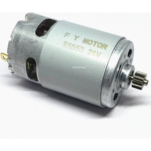 Rechargeable Drill RS550 DC Motor Lithium Hand Drill Repair Parts 9T 12T 10.8V 12V 14.4V 16.8V 18V 21V 25V