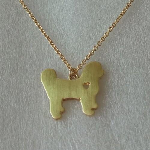 D016_Fashion Jewelry Accessories Shih Tzu Necklace Dog Animal Pendant Necklace Womens Trendy Pet Necklace