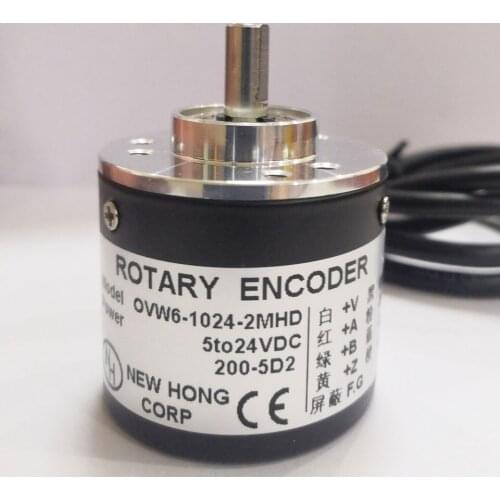 24V New Incremental Encoder Rotary Encoder HTL Reverse Phase Difference 1024P/R1000 Line OVW6-1024-2MHD