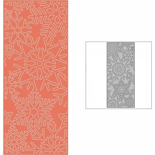New Slim Sparkling Snowflakes Background Panel 2021 Metal Cutting Dies for DIY Scrapbooking and Card Making Embossing Craft Set