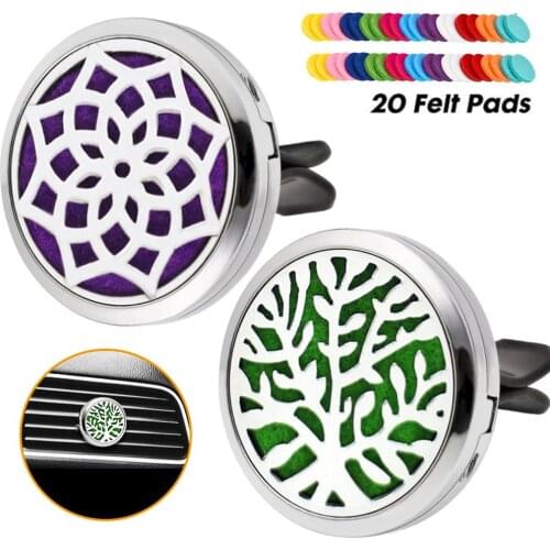 Car Perfume Diffuser Hanging Car Air Freshener Stainless Steel Essential Oil Diffuser Perfume Aromatherapy Auto Outlet Fragrance