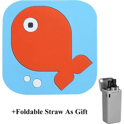 Oil Water Resistant Kitchen Tableware Silicone Mat Heat Insulation Non-Slip Placemat Coaster Buy One Get One Free Foldable Straw