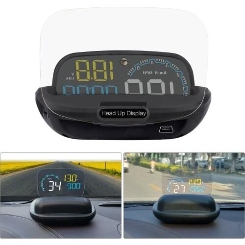 HUD Head-up Display Speedometer Temperature Alarm OBD2 Smart Car System Auto Electronics Projector On the Car Windshield
