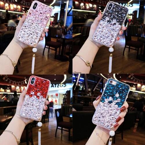 Luxury Diamond Bling Transparent Soft Silicone Cover for Redmi Note 10 Pro Note 9 9 Pro 9S Note 8 8 Pro 8T 6A 7 7A 8 8A 9 9A 9C