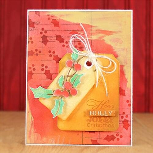 Xmas Leaves Stencil For DIY Scrapbooking Paper Cards Making Crafts Kids Fun Plastic Templates Decorative New