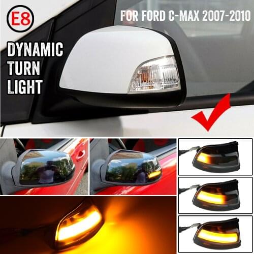 2pcs LED Side Wing Rearview Mirror Indicator Blinker Repeater Dynamic Turn Signal Light For Ford Focus 2 MK2 2004-2008 C-MAX