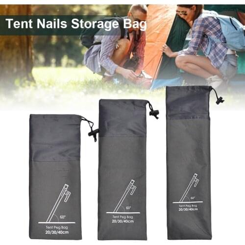 Outdoor Camping Equipment Stake Storage Bags Tent Accessories Hammer Wind Rope Tent Pegs Nails Storage Bag Tent Accessories