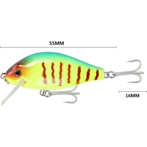 Gorgons Fishing Tackle 55mm 6g Micro Hard Artificial Lure Crankbait Wobblers Floating Topwater Fishing Lure