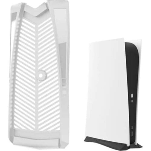 Vertical Stand Non-slip ABS Cooling Mount Secure Bracket Space Saving Cradle Holder Dock Base for PS5 Digital Edition Console Wh