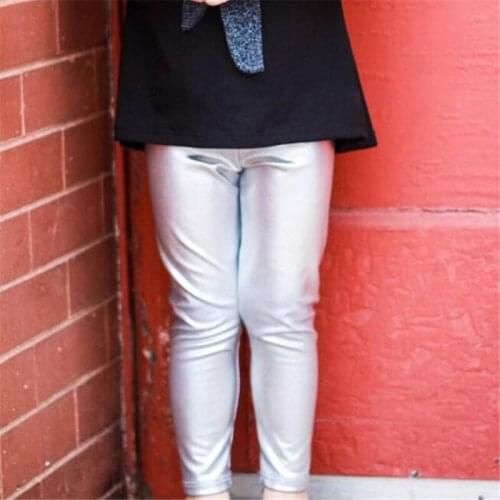 Spring Baby Pants Golden Silver Black 3 Colors Boys pants Girls Leggings European and American Style Children Trousers Clothing