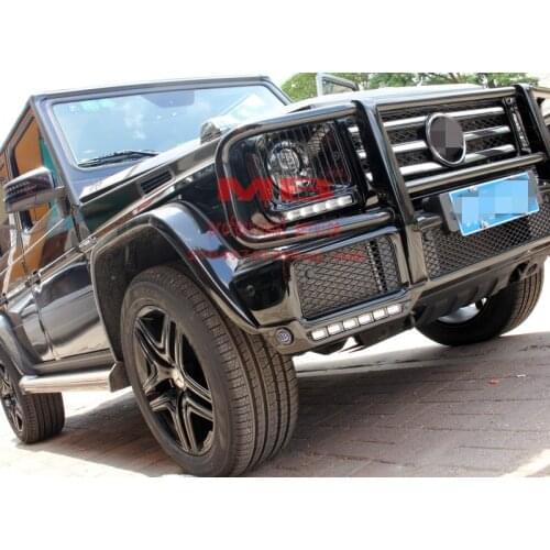 W463 2016-2018 g wagon g350 g500 g550 G-class B style diffuser with LED front lip splitter