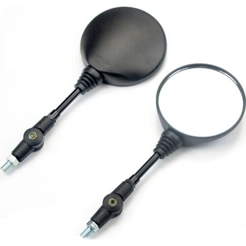 2PCS Motorcycle Rearview Mirrors 360 Degree Swivel Foldable Rear View Mirror Round Scooter E-Bike Bar End Mirror Convex Mirror