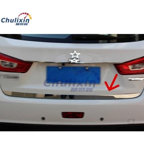 Stainless Steel back rear trunk Protection decoration sequins 1pc car styling for 2013-2016 Mitsubishi ASX car accessories