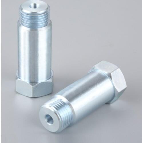 2Pcs Oxygen Sensor Spacer O2 M18 x1.5 Lambda Universal Steel Zinced Extender Exhaust Gas Oxygen Sensor Spacers