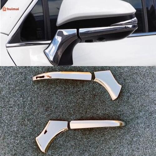 Car Side Door Rearview Mirror Frame Cover Trim ABS Chrome Decoration For Toyota Harrier Venza XU80 2020 2021 Accessories 2pcs