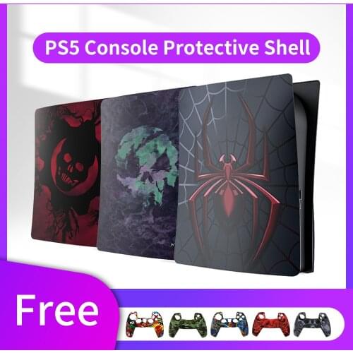 Replacement Skin Shell Case Cover free 2pcs Silicone Cover Case controller for PS5 Game Gaming Console