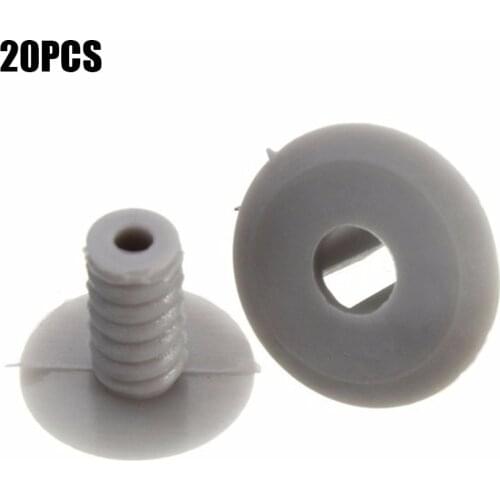 20Pcs Grey Trim Panel Lining Clips Buckle Rear Bumper Radiator Fastener Clip For VW Volkswagen T4 T5 Transporter Eurovan Light