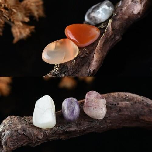 20x Crystal Gemstone Polished Healing Chakra Stone Collection Display Set Stone Collection Popular Stones Decoration Crafts 2