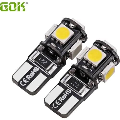 4pcs High quality canbus led T10 5SMD led 5050 W5W SMD t10 5led White Car Side Tail Light Bulb t10 led w5w clearacnce light