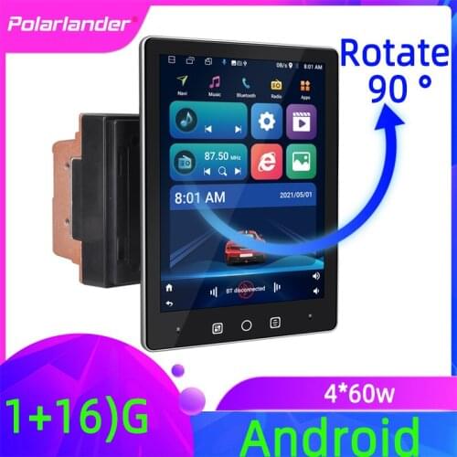 Car Radio 2 Din GPS Mirror Link 1+16G Touch Screen Bluetooth Android 9 9.5 Inch IPS 90° Electric Rotating Multimedia MP5 Player