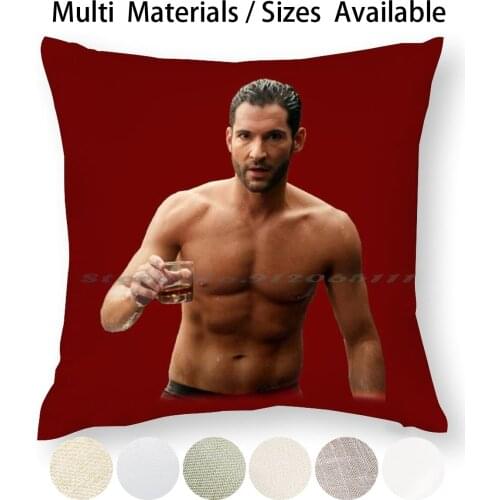 Tom Ellis Pillow Case Throw Pillow Cover Cotton Linen Flax Lucifer Tom Ellis Boy Devil Evil And Good Fans Detective Red Tv