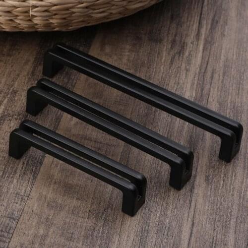 Black Kitchen Cabinet Door Handle American European Wine Cabinet TV Cabinet Bedside Table Handle Hollow Creative Small Handle