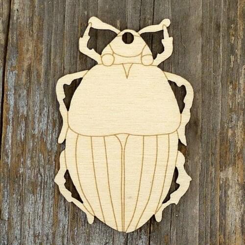 Wooden Simple Generic Beetles Craft Shapes Plywood Insect and Wildlife