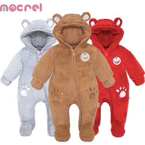 Neonatal Romper Suit Clothing Thickening Quilted Bag Feet Baby Climb Clothes Childrens Clothes Baby Winter Footies Clothes baby