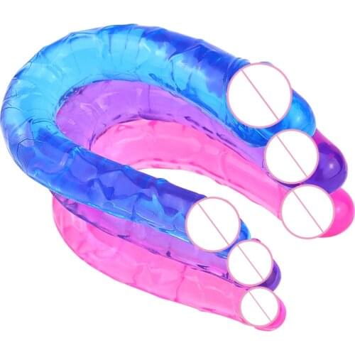 Soft Safety Dual Dildo Vibrator For Women Realistic Female Clitors G Spot Stimulater Adult Erotic Sex Toys For Women Masturbator